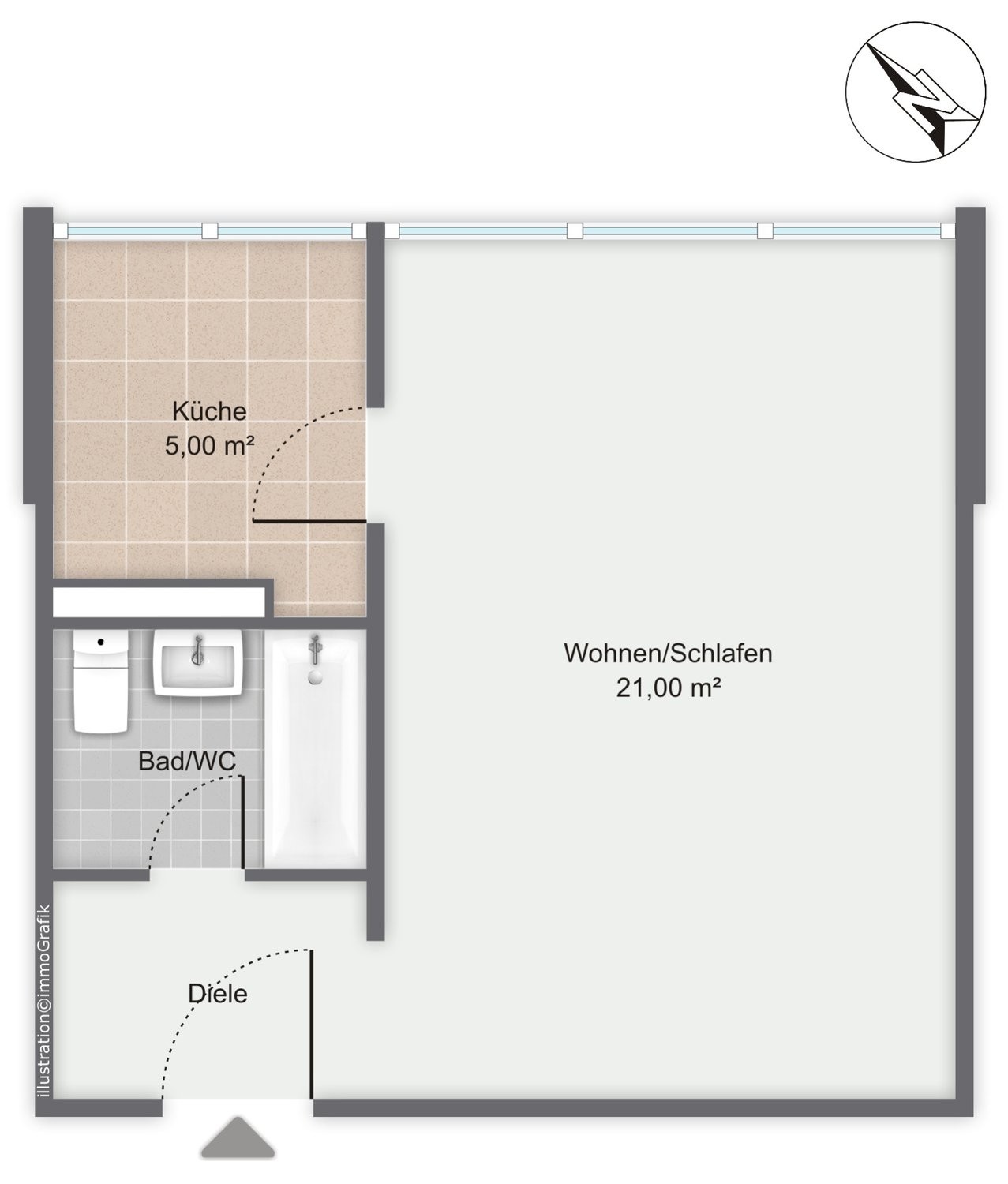 1 room apartment, photo 5 of 5
