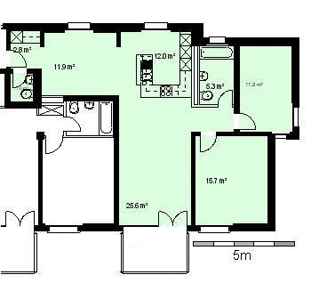3 ½ rooms apartment