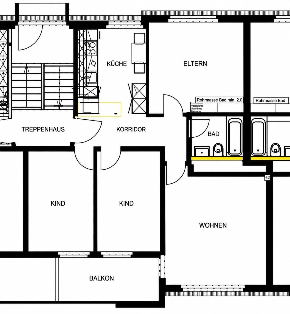 4 rooms apartment