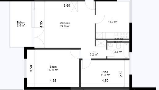 Appartamento di 3 ½ locali