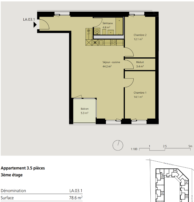 3 ½ rooms apartment, photo 2 of 5