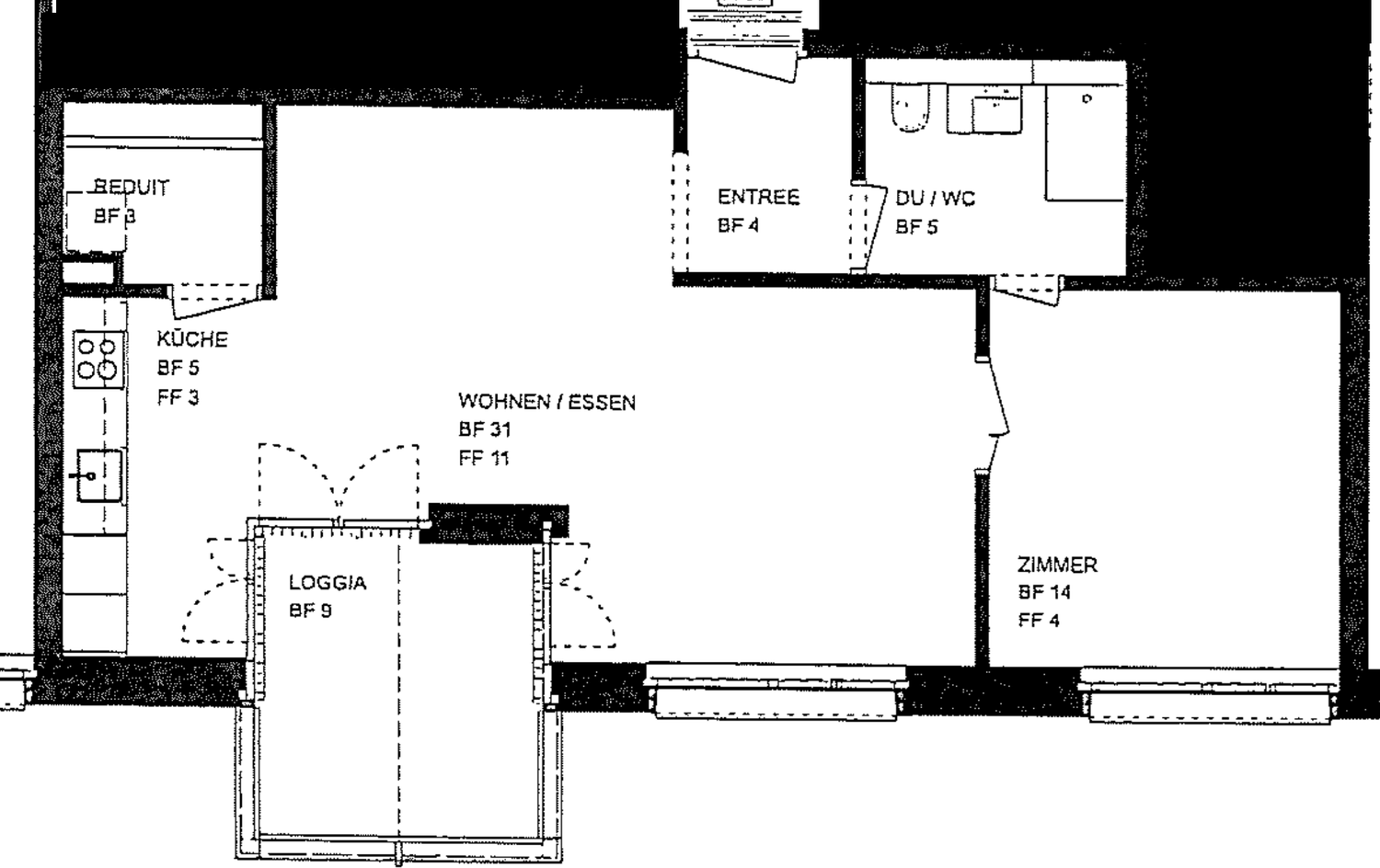 2 ½ rooms apartment