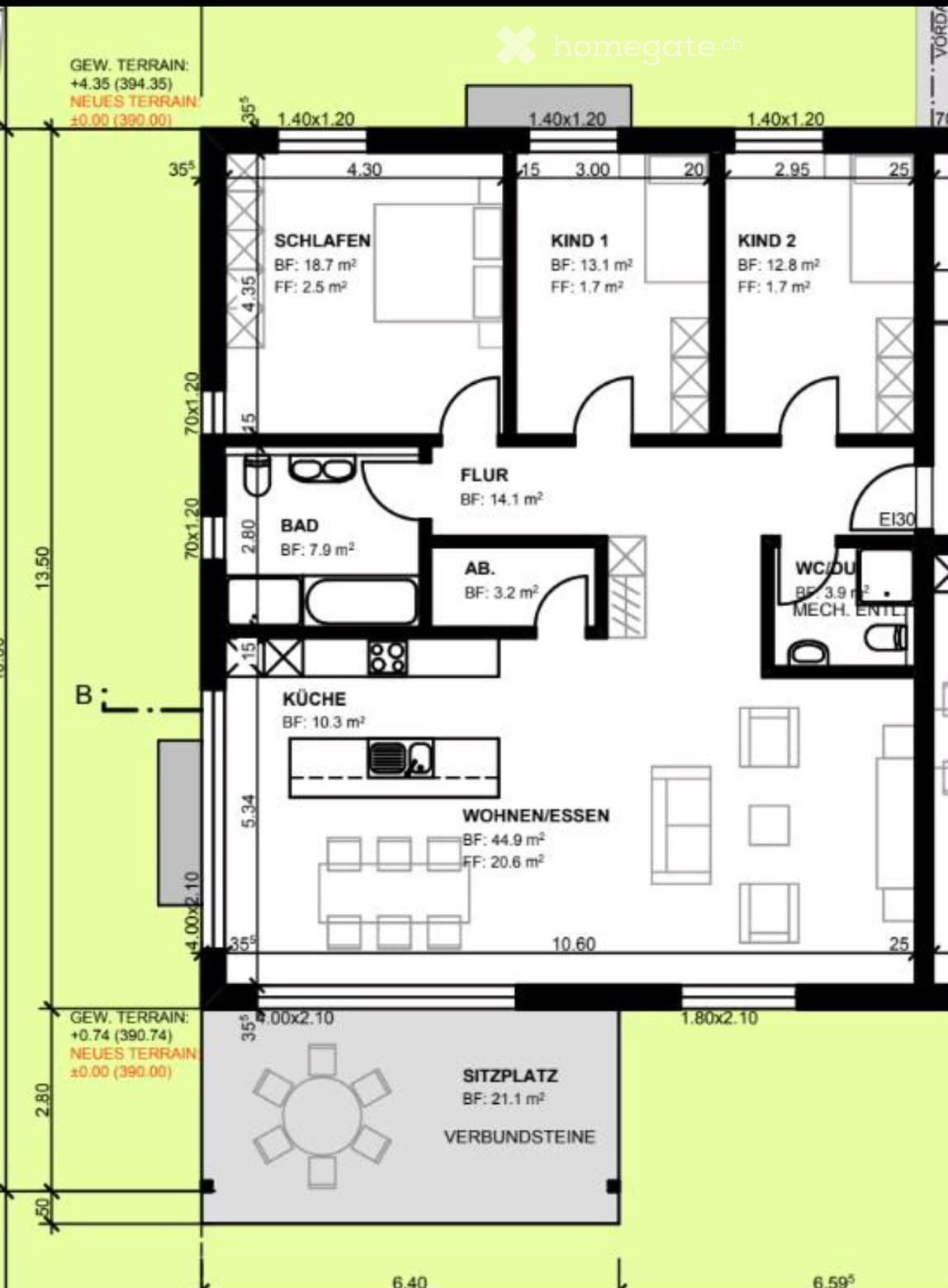 2 ½ rooms apartment