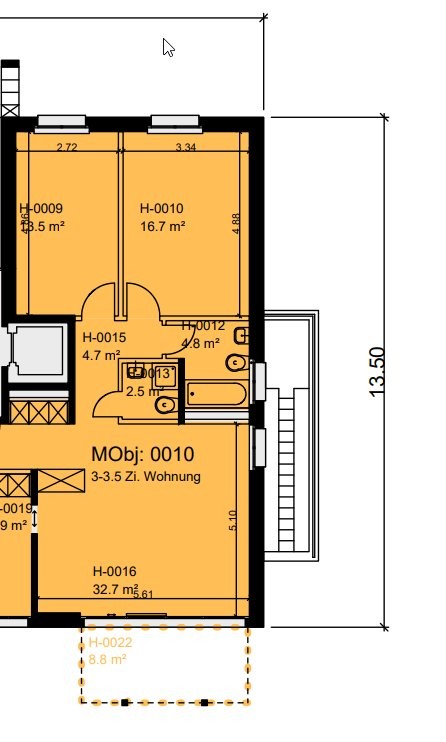 3 ½ pièces appartement
