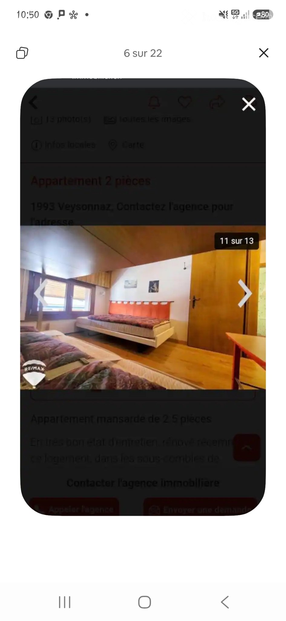 A louer a l année charge comprise sans place de parc