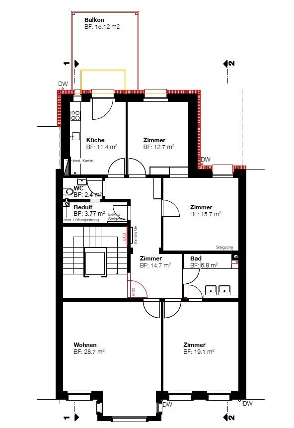4 ½ rooms apartment