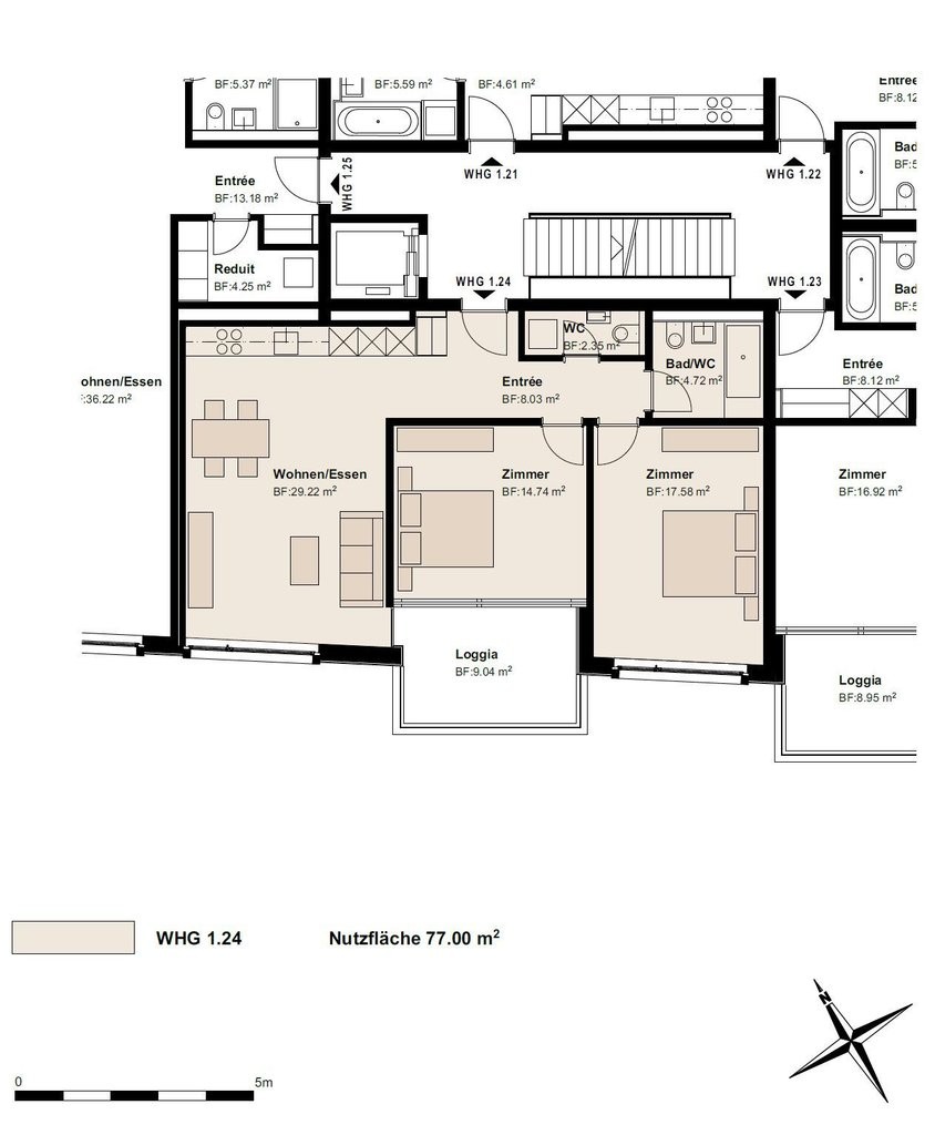 3 ½ pièces appartement