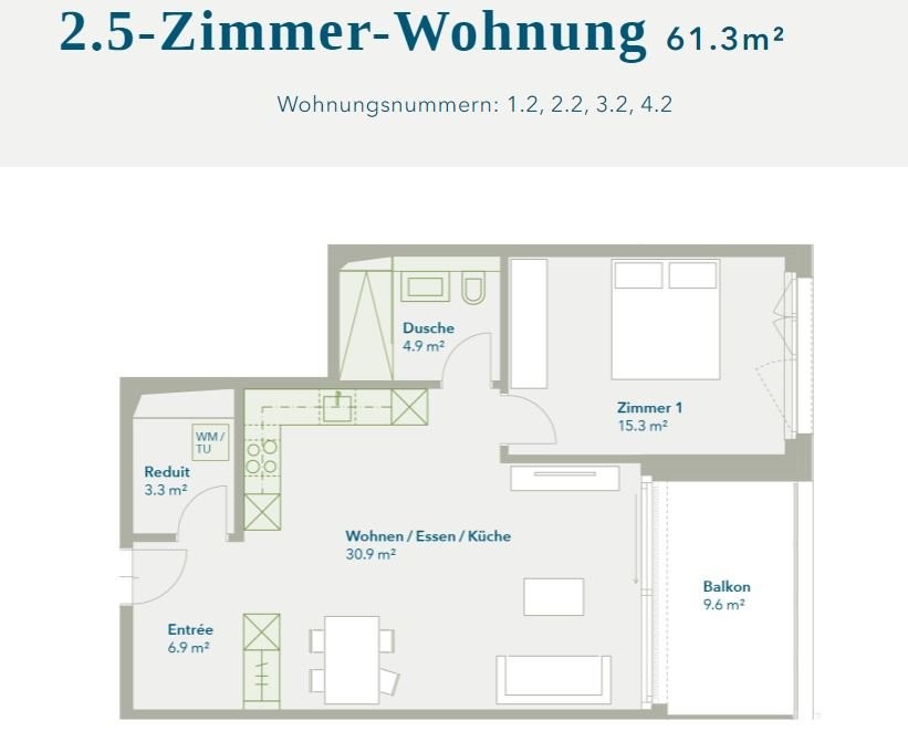 2 ½ rooms apartment, photo 8 of 9