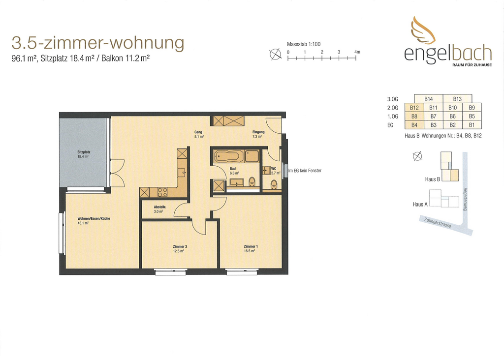 3 ½ rooms apartment