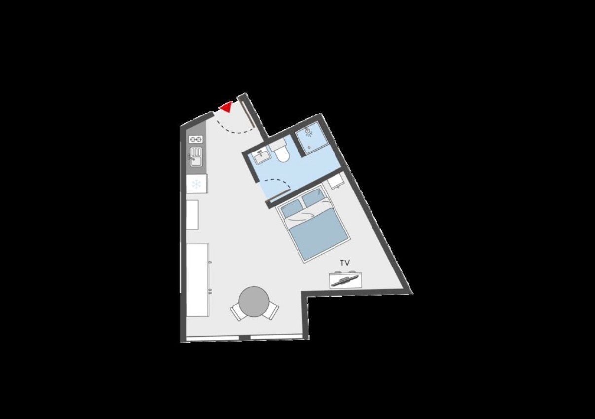 1 room apartment, photo 5 of 6