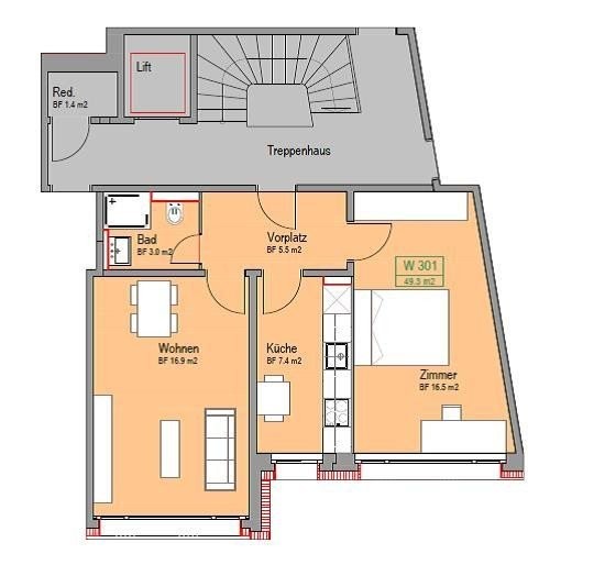 2 ½ rooms apartment, photo 6 of 6