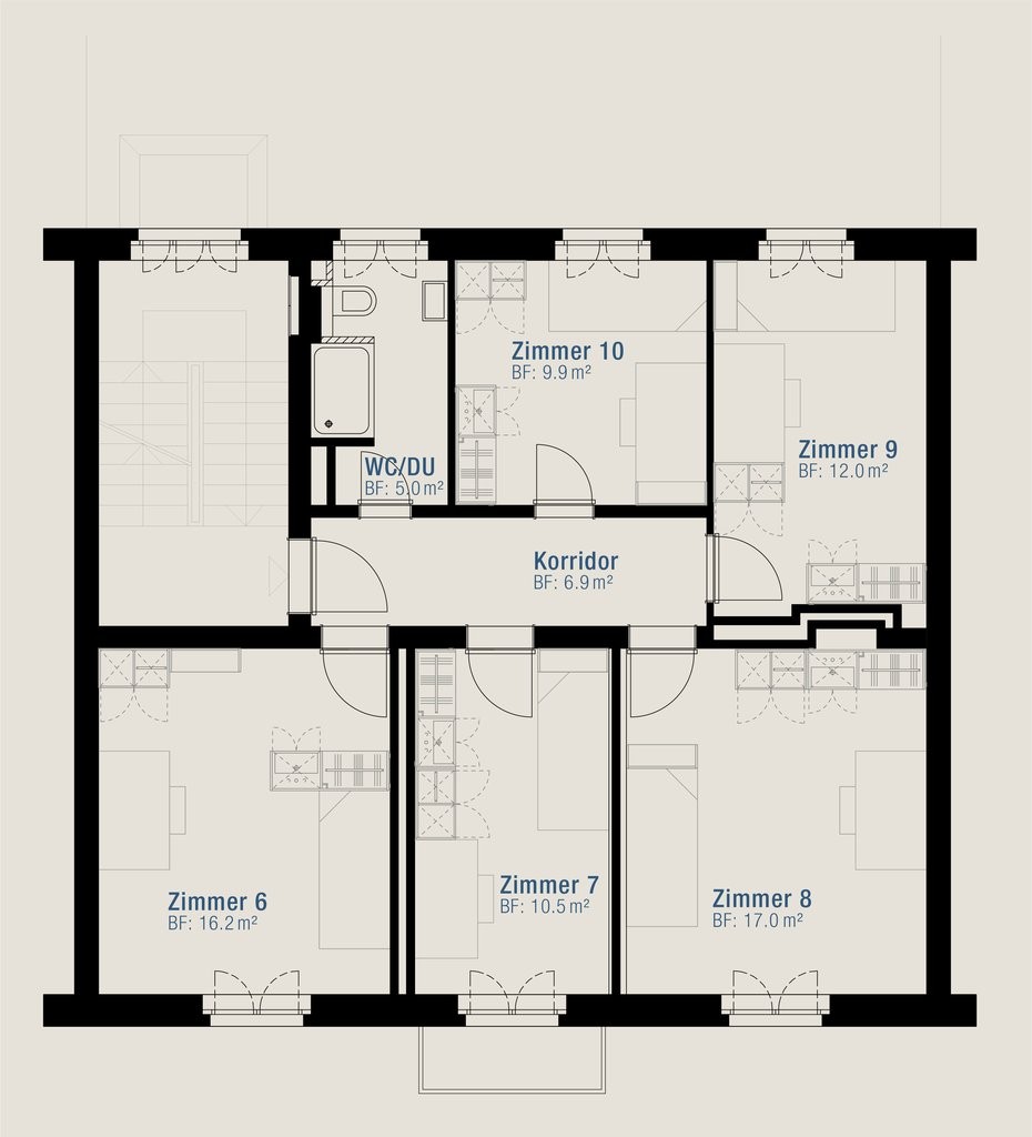 1 room furnished flat, photo 7 of 9