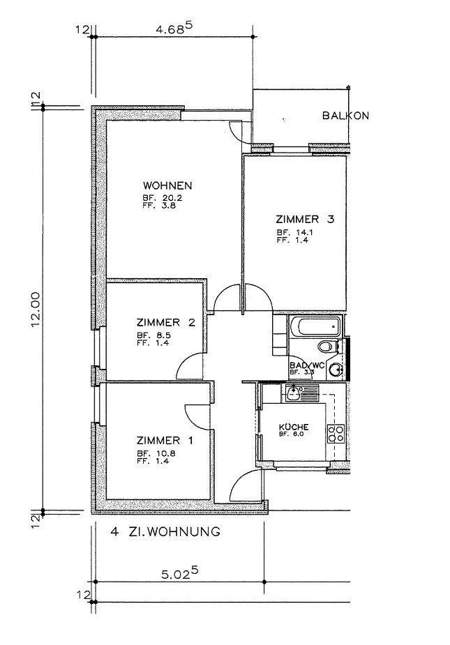 4 rooms apartment, photo 7 of 7