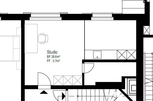 1 room apartment, Foto 6 von 6