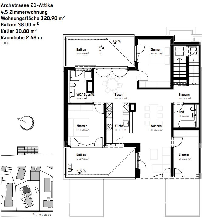 Appartamento di 4 ½ locali
