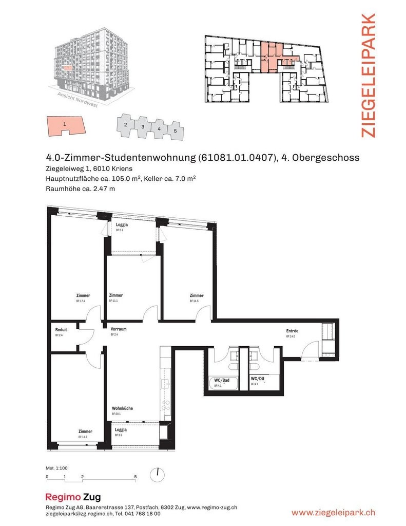 4 rooms apartment