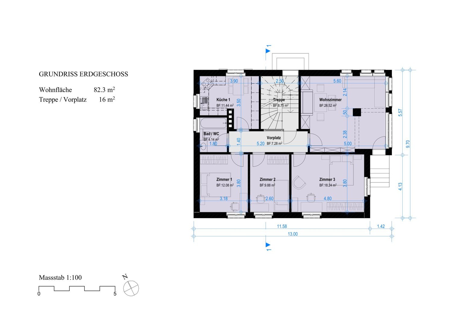 4 rooms apartment, photo 6 of 6