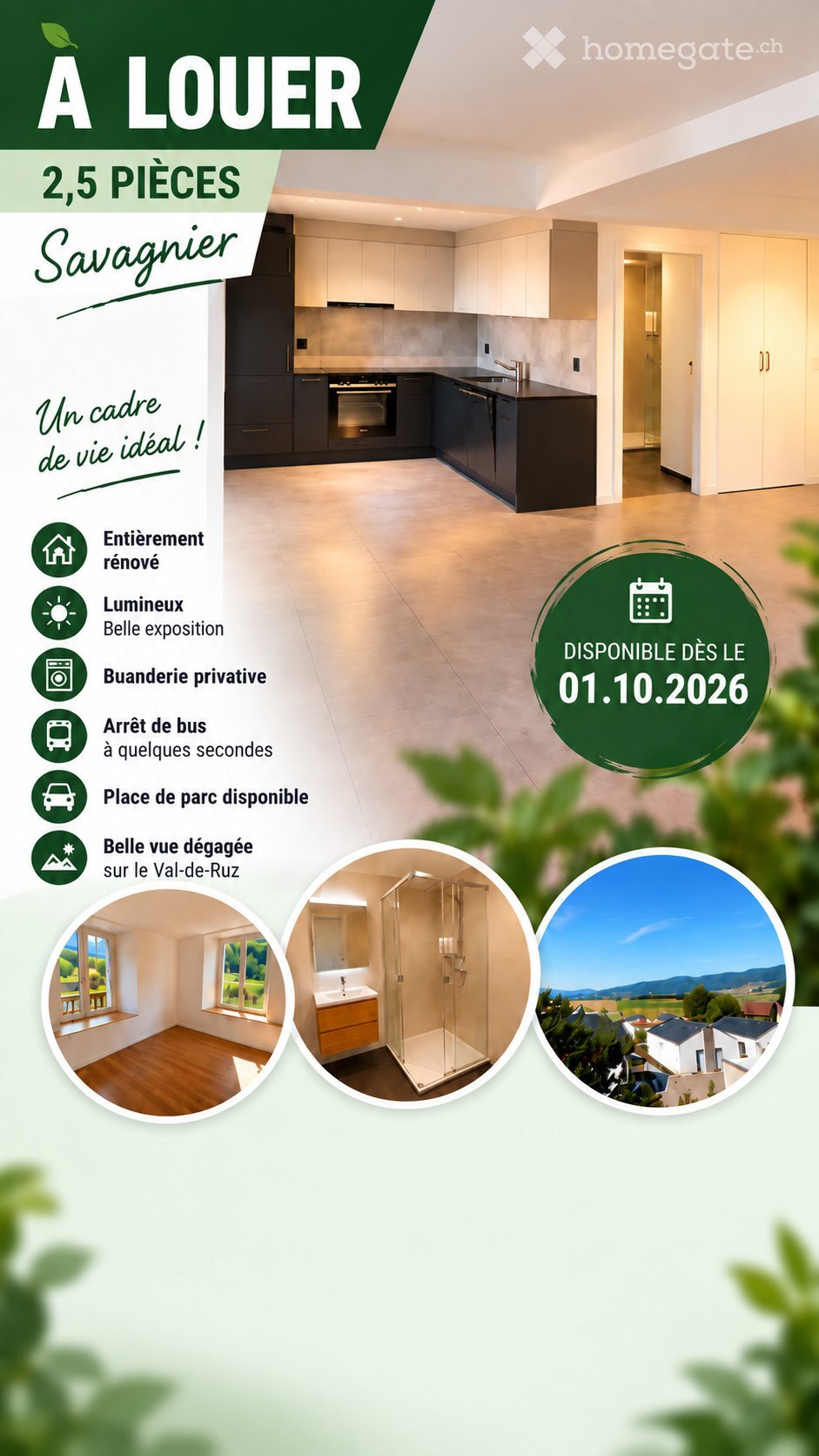 2 ½ rooms apartment