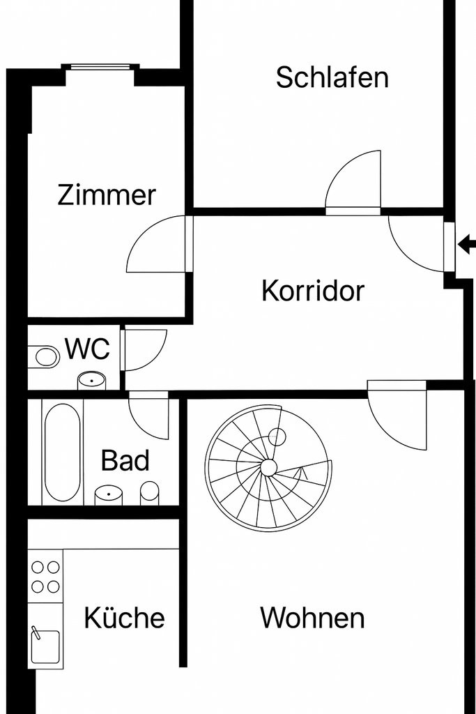 3 ½ rooms duplex