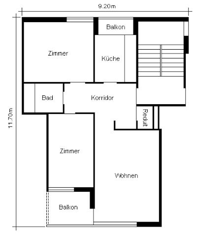 3 pièces appartement