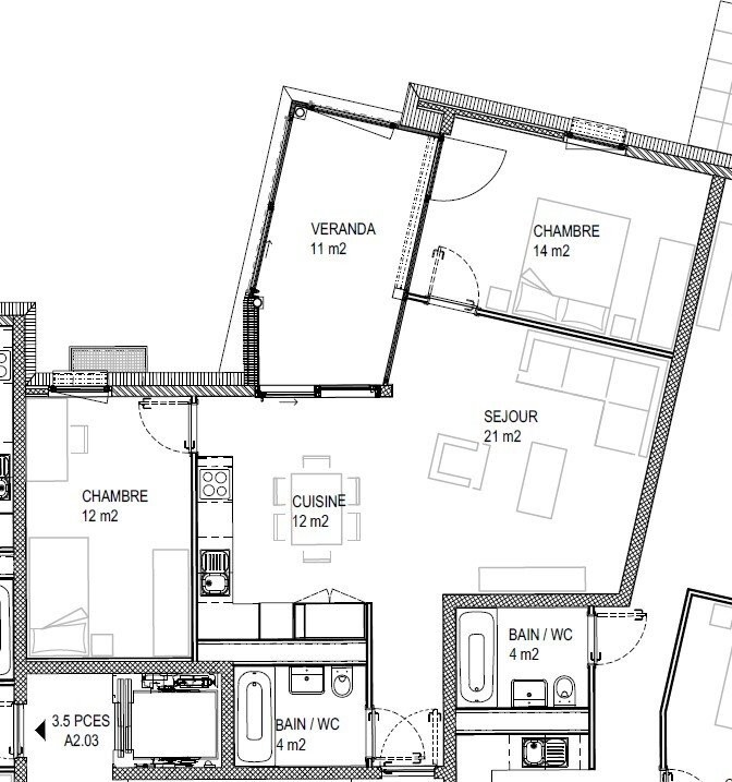 3 ½ rooms apartment, photo 4 of 4