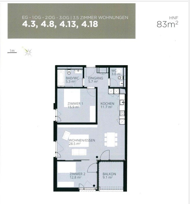 Appartamento di 3 ½ locali, foto 8 di 9