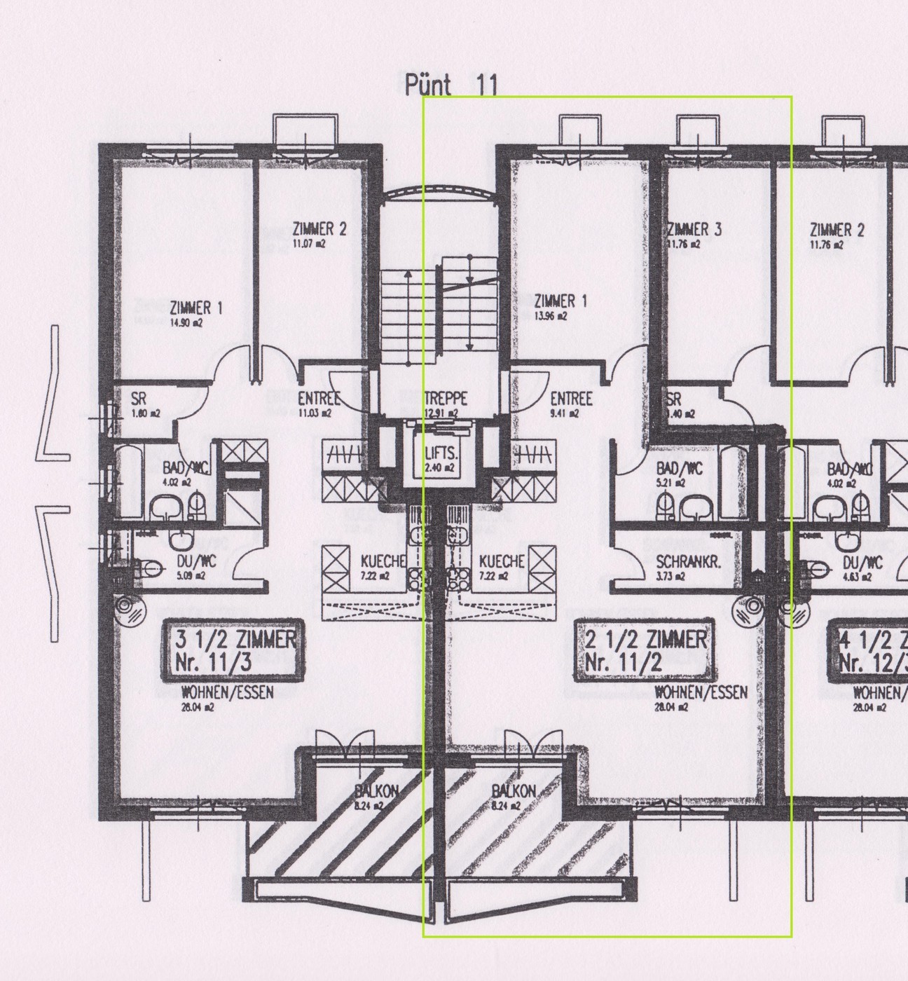 2 ½ pièces appartement