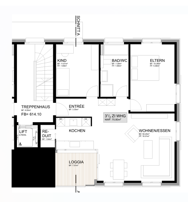 3 ½ rooms apartment