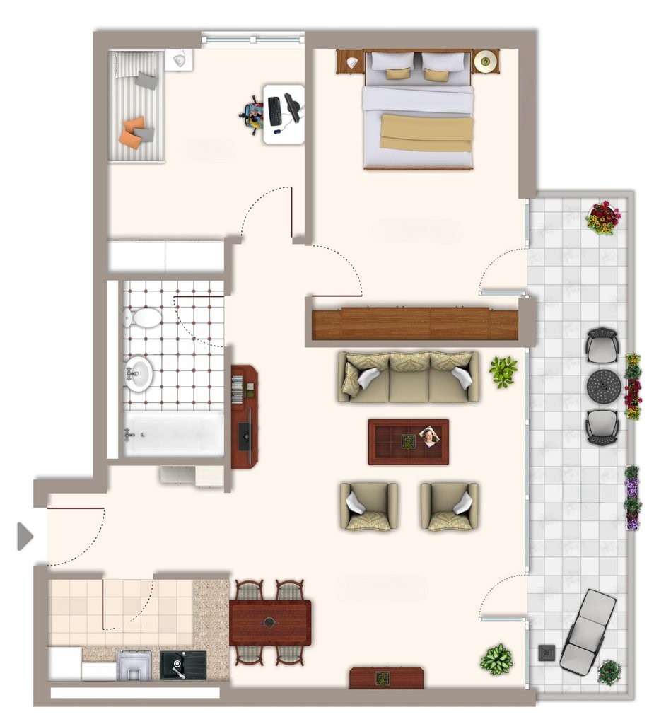 3 ½ pièces appartement