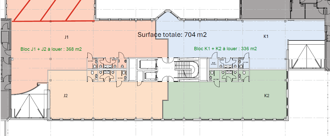 450m² office