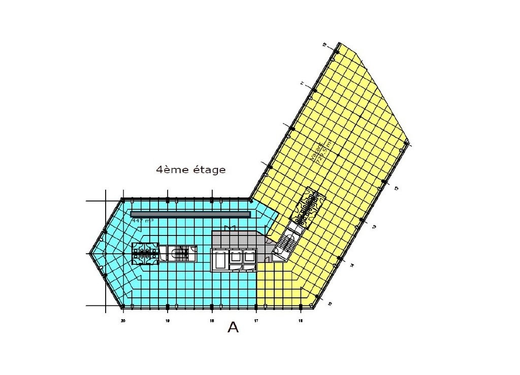 730m² office