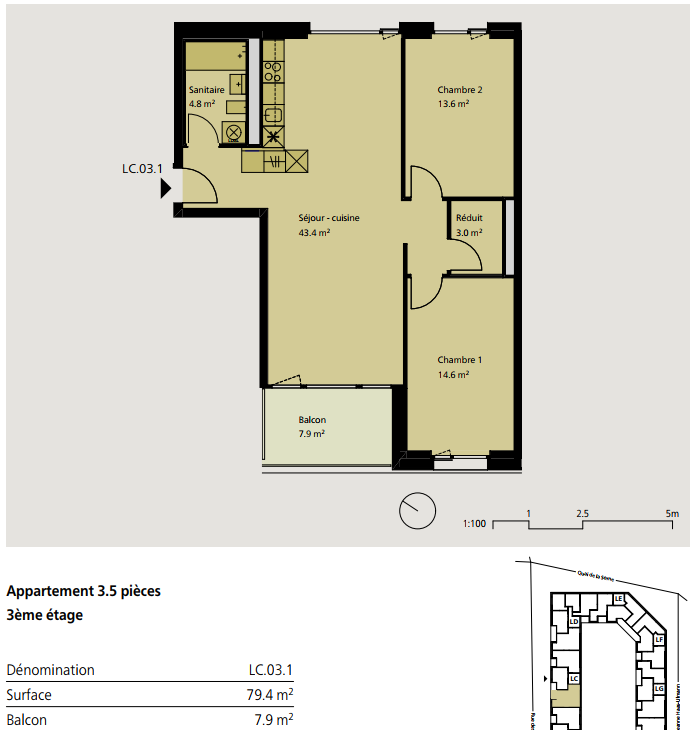 3 ½ rooms apartment, photo 2 of 5