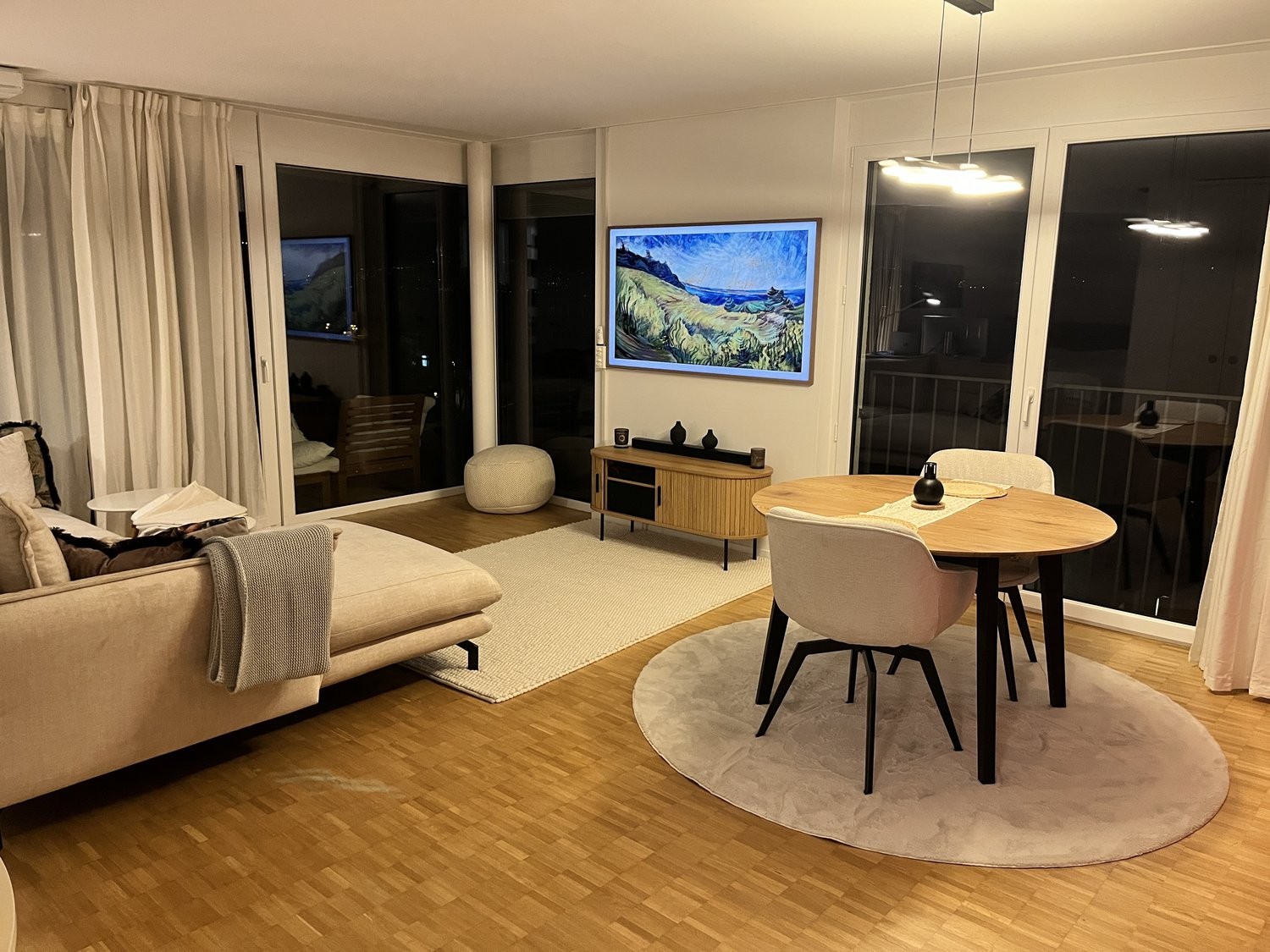 3 rooms furnished flat