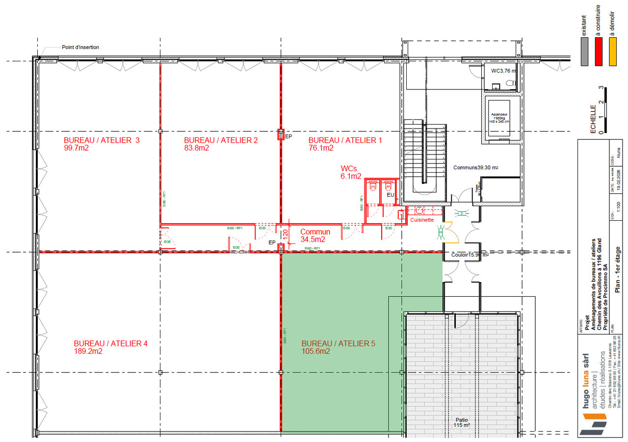 105m² atelier