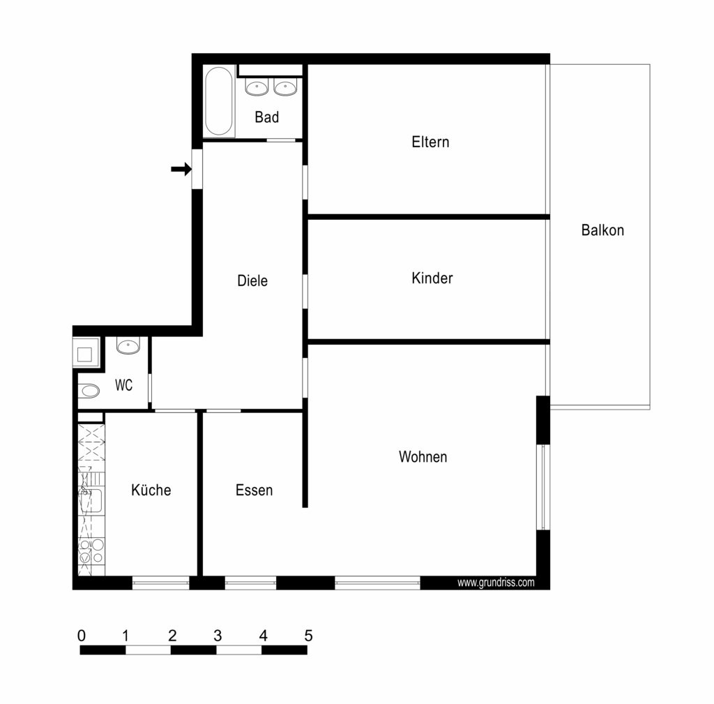3 ½ rooms apartment
