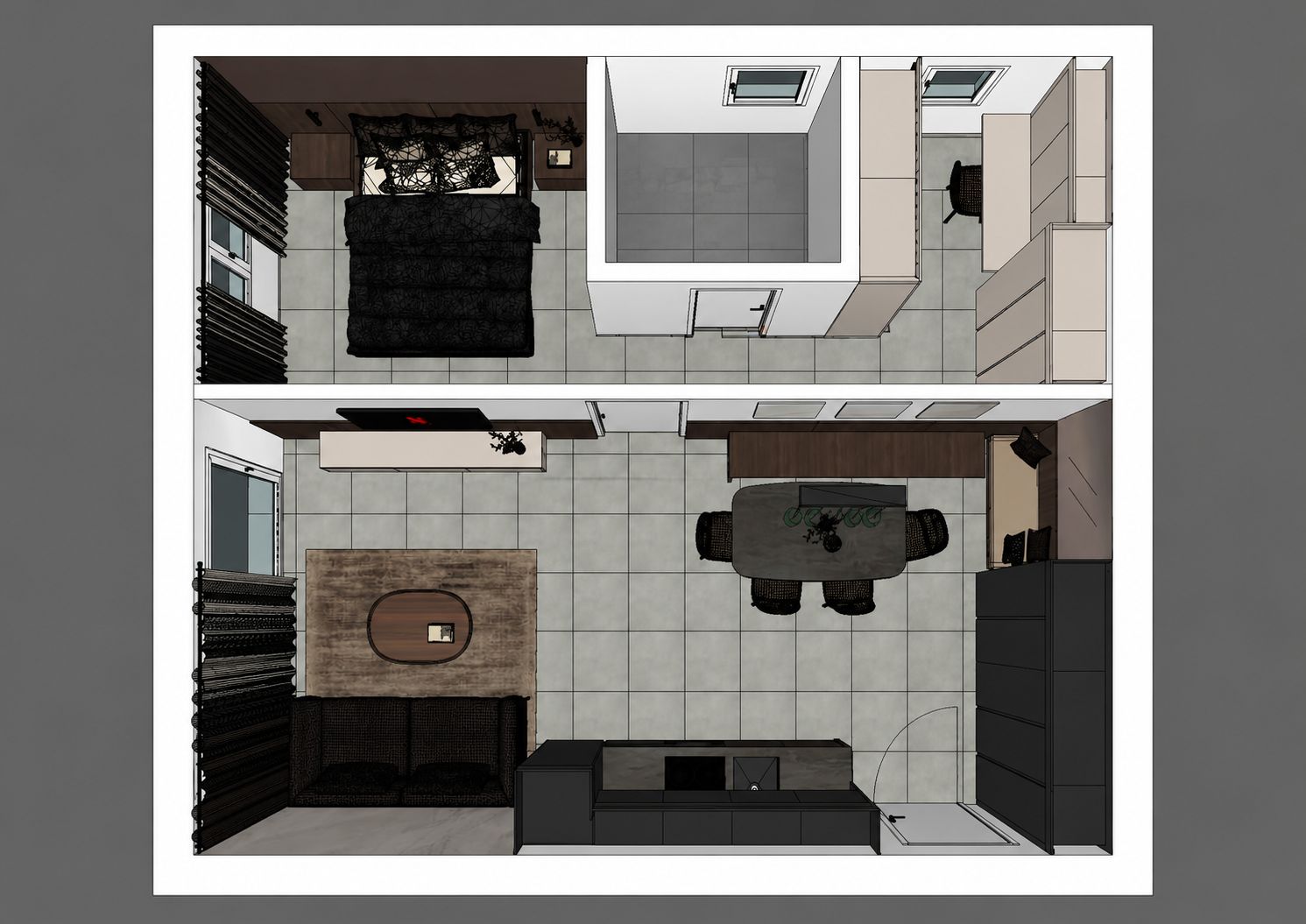 2 ½ rooms furnished flat