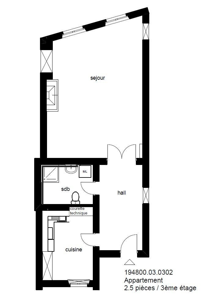 1-Zimmer-Wohnung