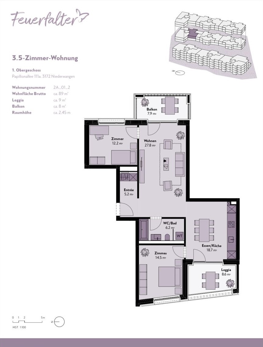 Appartamento di 3 ½ locali