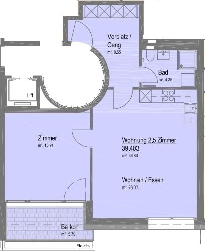 2 ½ rooms apartment, Foto 5 von 5
