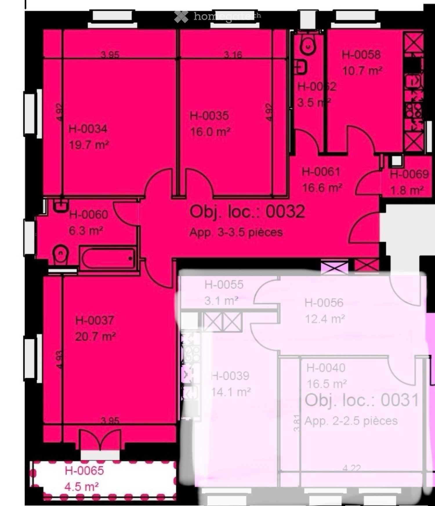 3 rooms apartment