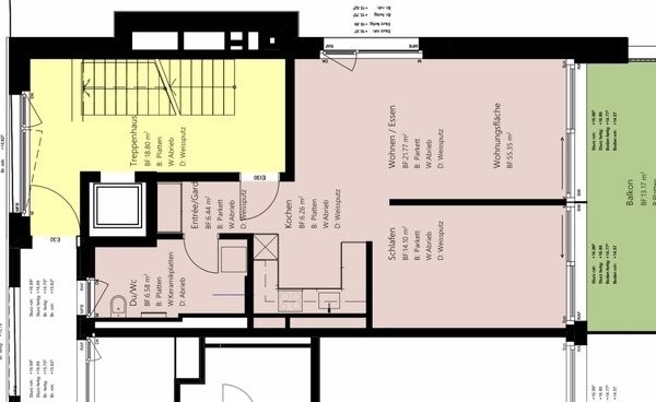 2 ½ rooms furnished flat