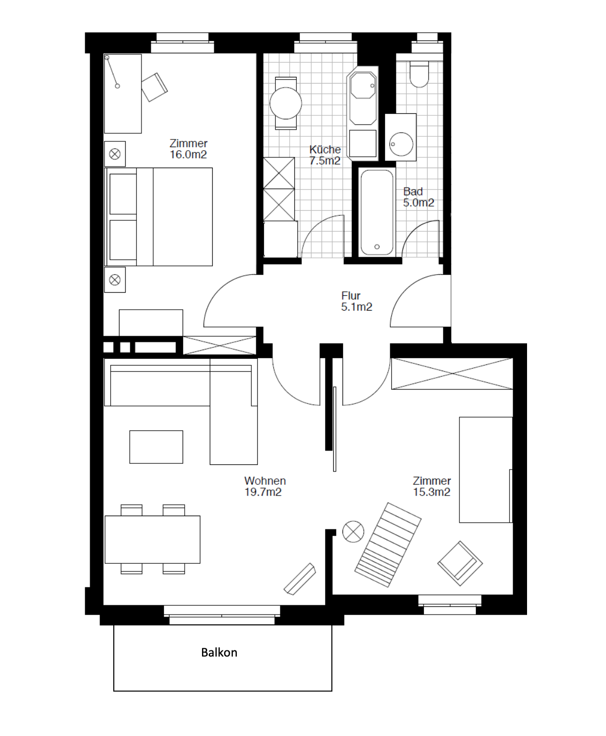 3 rooms apartment, photo 8 of 8