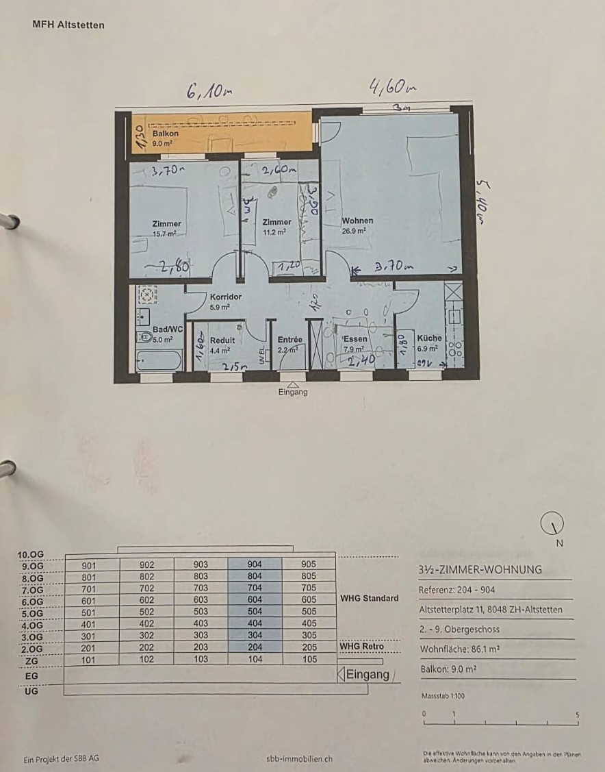 3 ½ rooms apartment, photo 9 of 9