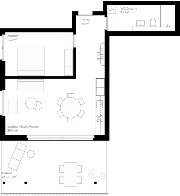 2 ½ rooms apartment, photo 5 of 5