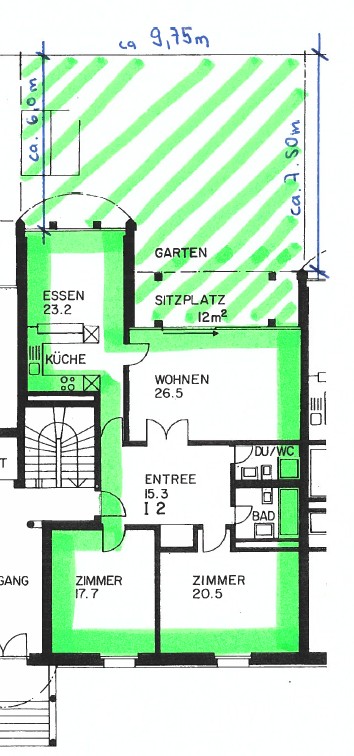 3 ½ rooms terrace flat