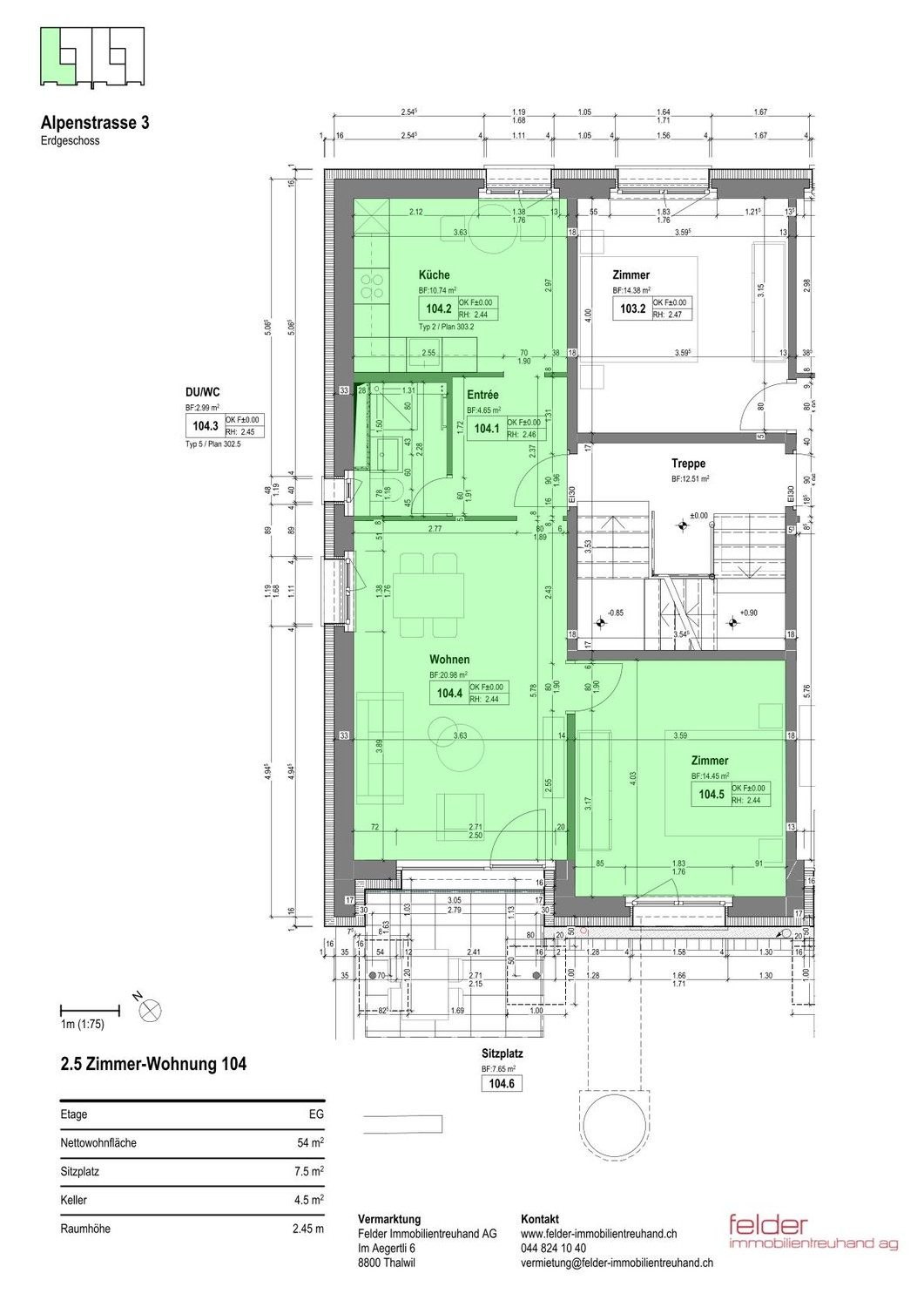 2 ½ rooms apartment, photo 3 of 3