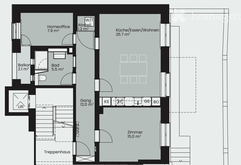 Appartement de 3 ½ pièces