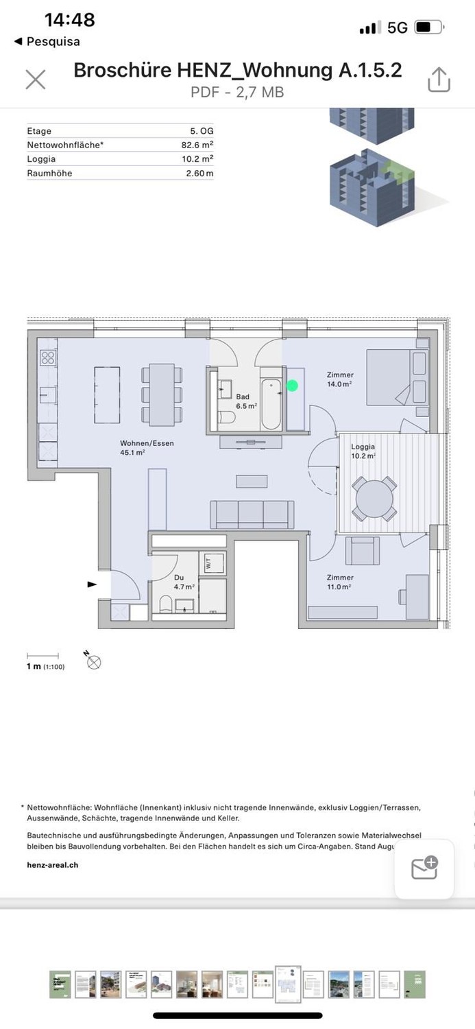 3 ½ pièces appartement