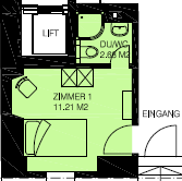 1 room apartment