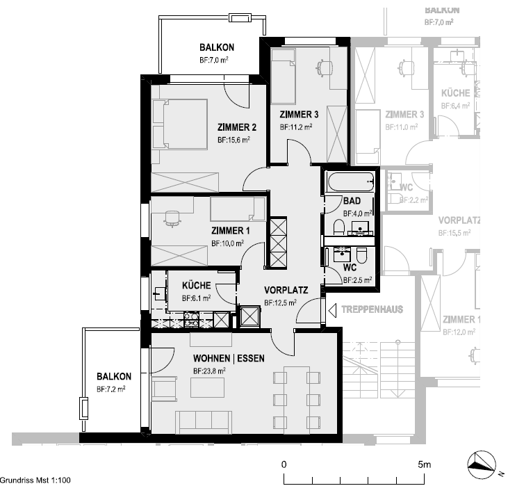 2 ½ rooms apartment